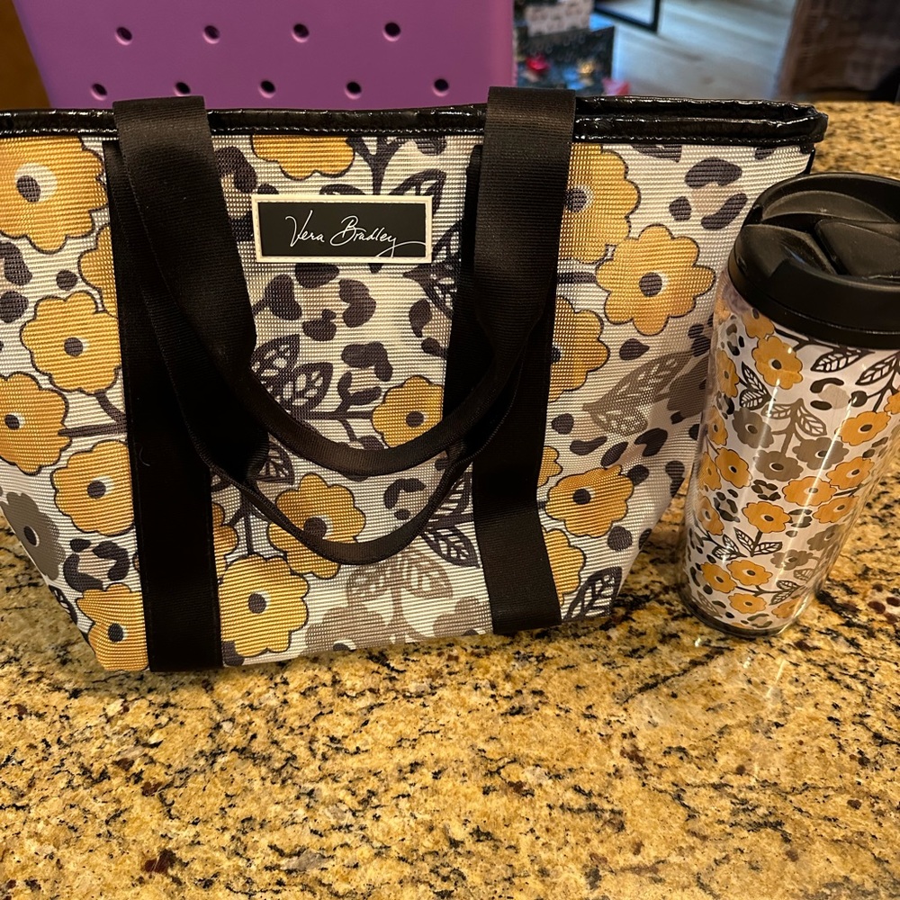 Vera Bradley Tote and Insulated Tumbler